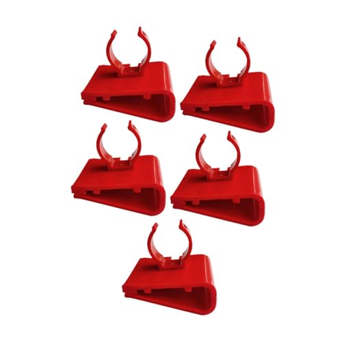 5 Pieces Soft Holders,Aquarium Hose Clips,Fish Tank Holder,Red Fixing Bracket Water Fixing Clamps, Style B - size: STYLE B