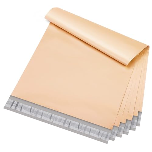 Metronic Poly Mailers 12x15.5 100 Pack, Medium Size Shipping Bags for Clothing, Strong Self-Seal Mailers Poly Bags Shipping Envelopes, Thick Mailing Bags Package Bags for Small Business, Champagne - color: Champagne, size: 12x15.5 100PC