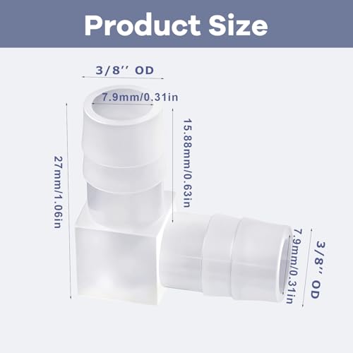 6 PCS 3/8” Hose Id 90 Degree Elbow Barb Fitting, Plastic Hose Barb 90 Degree Elbow L Fitting 2 Way Equal Barbed Joint Splicer Mender Union Adapter for Boat Aquarium