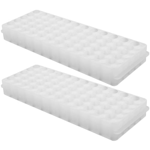 2pcs Double-Sided Test Tube Rack Slots Microcentrifuge Tube Holder Organizer for for Lab Storage and Sampling