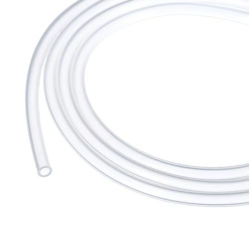 3.3ft 1/8" ID x 5/32" OD Silicone Tubing Clear 3mm x 4mm Industrial Plastic Tubing Pure Silicone Hoses for Pump Siphoning Draining Irrigation Brewing - color: Clear, size: 1/8" x 5/32"