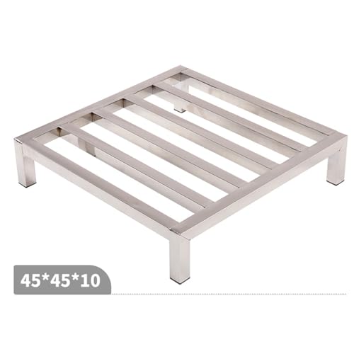 Stainless Steel Floor Bracket Rectangular Shelf with Raised Base, Fish Tank Bottom Frame, Heavy-Duty Shelf,15 * 15 * 5cm