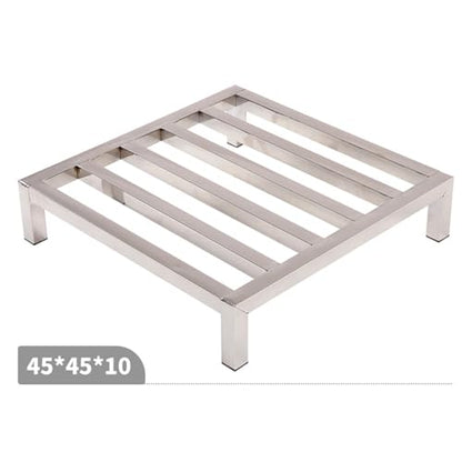 Stainless Steel Floor Bracket Rectangular Shelf with Raised Base, Fish Tank Bottom Frame, Heavy-Duty Shelf,15 * 15 * 5cm