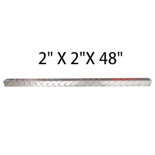 Diamond Plate Angle, Stainless Steel Corner Guard 2 x 2 x 48 inch, Metal Stair Nosing, Wall Trim, Pack of 4(Outside Corner)