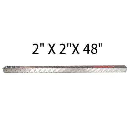 Diamond Plate Angle, Stainless Steel Corner Guard 2 x 2 x 48 inch, Metal Stair Nosing, Wall Trim, Pack of 4(Outside Corner)