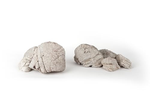 Elephant Skin Stone Natural Multi-Texture Rocks Grey(18lbs, 3~9 inches,7pcs) for Aquarium, Paludarium, Terrariums, Landscaping, Decorative of Caves, Waterfalls, Cliffs - size: 16 Elephant Skin Stone Grey(3-9 inches,18lbs)