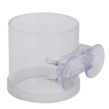 Acrylic Transparent Fish Feeding Ring Food Feeder with Suction Cup for Aqarium Fishing