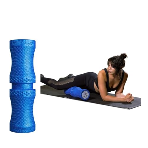 Medium Density Pro Sport Foam Roller for Muscle Trigger Point Massage, Physical Therapy and Exercise | Advanced Roller Optimized for Neck & Spine, Relieve Back Muscle Pain - color: Blue