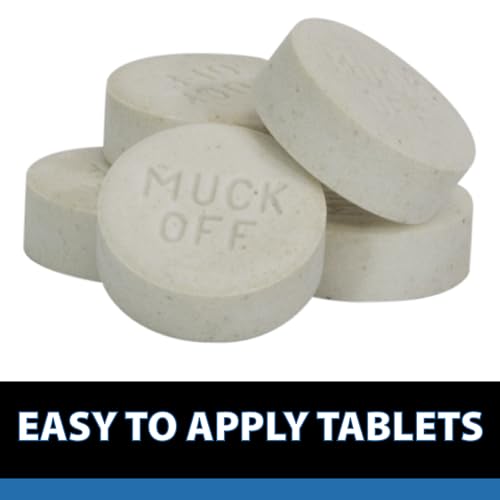 CrystalClear MuckOff, Natural Pond Muck Treatment, Water Garden, Fountain & Bird Bath Sludge Remover, Living Beneficial Bacteria Clarifier with Enzyme, Fish, Aquatic Animal, & Pet Safe, 24 Tablets