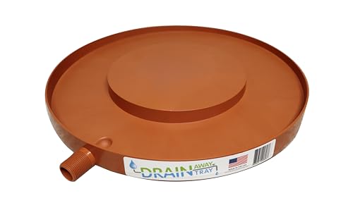 Drain Away Terra Cotta 12 inch Plant Saucer Heavy Duty Drain Tray for Large Pots Indoor Outdoor Waterproof UV Resistant | Protect Floors Decks | 12in 15in 22in | White Gray Terra Cotta Black - color: Terra Cotta, size: 12 x 12 x 1.5 inches