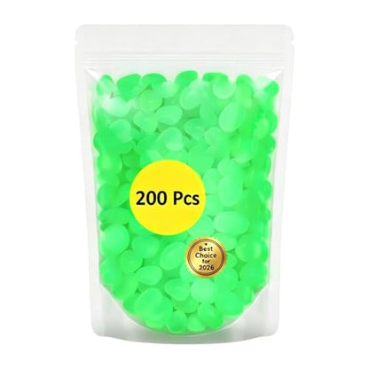 Garden Glow Rocks - Vibrant Night Light Landscape Stones, Weather-Resistant Aquarium Gravel Set, Decorative Walkway Lighting, Rigid Polymer Accessory Case Frame | for Courtyard Flower Bed