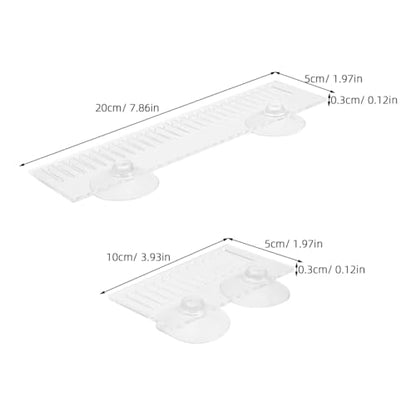 BESTonZON Removable Acrylic Fish Tank Overflow Comb 2-Pack Aquarium Water Comb for Preventing Overflow and Separating Fish Compatible with Various Aquariums Easy Maintenance