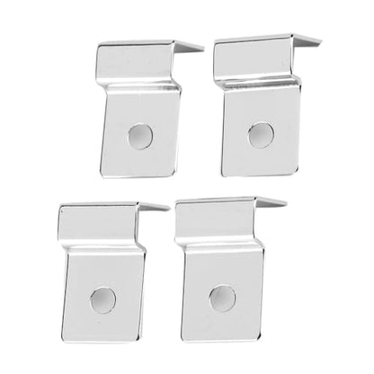 8 Pcs Stainless Steel Aquarium Glass Cover Clips Fish Tank Support Bracket with Plugs Universal Fit Hood Fastener(12mm) - size: 12mm