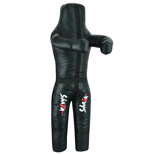 Shaza MMA BJJ Wrestling Throwing Dummy Bag, Durable PU Leather, Unfilled - size: 60 inch | 150 cm