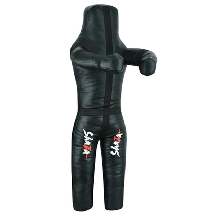 Shaza MMA BJJ Wrestling Throwing Dummy Bag, Durable PU Leather, Unfilled - size: 72 inch | 180 cm