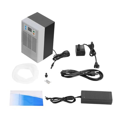 30L/7.93GAL 100W Aquarium Chiller Water Chiller – Constant Temperature Cooling System with Low Noise & Circulation Pump, for Fish Tank, Axolotl, Coral Reef, and Hydroponics