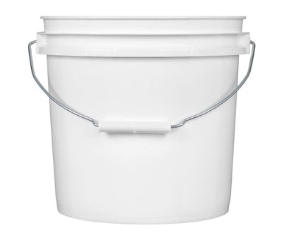 2 Gallon Plastic Food Grade BPA Free Made in USA Buckets with Blue Screw On Lids (Pack of 4)