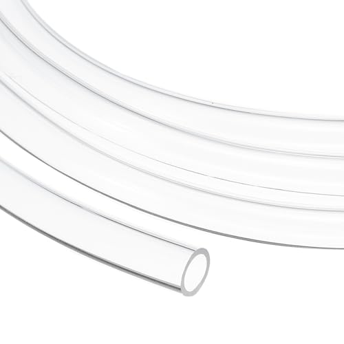 uxcell Clear PVC Tubing, 9mm ID x 12mm OD - 8.5ft PVC Tube Lightweight Vinyl Hose, Transparent Flexible Plastic Water Tubing for Air Oil Water Transfer Aquarium Irrigation - size: 9mm ID x 12mm OD