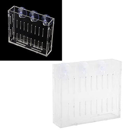 Aquarium Plant Grass Cup Transparent Water Plant Growing Holder, Acrylic Fish Water Plants Planter Grass Container with Suction Cups, Decorative Aquarium Plant Grass Cup