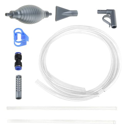 Aquarium Siphon Water Changer Kit, Manual Pump Starter Gravel Washer with Control, Fish Tank Maintenance Tool for Betta and Small Tanks