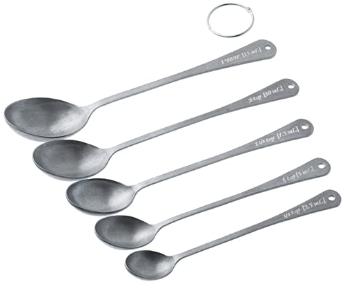 Barfly Measured Bar Spoon Set of 5, Vintage - size: Set of 5 (0.5 tsp, 1 tsp, 1.5 tsp, 2 tsp, 3 tsp)