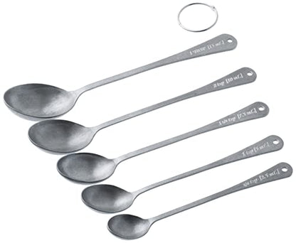 Barfly Measured Bar Spoon Set of 5, Vintage - size: Set of 5 (0.5 tsp, 1 tsp, 1.5 tsp, 2 tsp, 3 tsp)