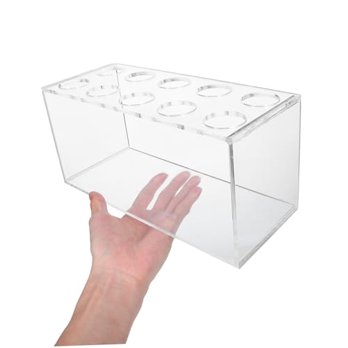 Ipetboom Acrylic Test Tube Rack Slot Inverted Storage Holder for Vials Laboratory Organizer for Space Saving and Secure Placement