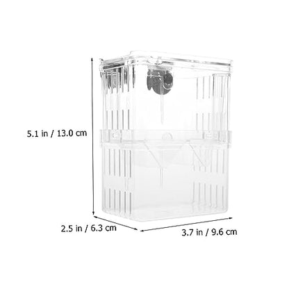 Healifty 2Pcs Large Fish Breeding Box with Suction Cups Aquarium Acclimation Case Fish Tank Hatching Incubator for Separating Aggressive Injured Random Color