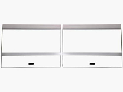 H2Pro 48x18 Glass Canopy 2 Piece Set for 70/75/90/110 Gallon Aquarium Fish Tank (22.68 x 16.93 x 0.16in)