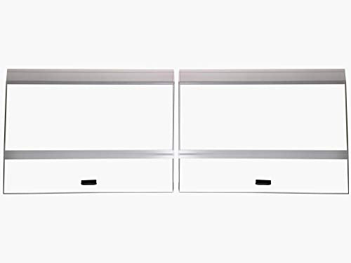 H2Pro 48x18 Glass Canopy 2 Piece Set for 70/75/90/110 Gallon Aquarium Fish Tank (22.68 x 16.93 x 0.16in)