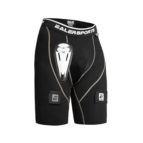 EALER BCP300 Core Compression Shorts Jock Pants with Athletic Cup for Baseball, Hockey, Softball - color: Boys, size: X-Small