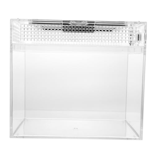 Toyvian 1pc Reptile Feeding Box Breathable Breeding Container for Geckos Snakes and Small Pets Material for Easy Observation and Cleaning and Weather Resistant Reptile Habitat
