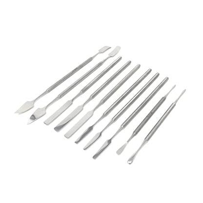 CYNAMED 10 Pc Stainless Steel Spatula Wax & Clay Sculpting Tool Set
