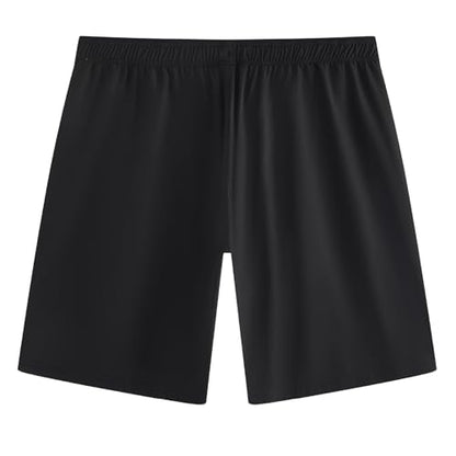maamgic Mens Swim Trunks 9 Inch Compression Liner Quick Dry Board Shorts - color: Black, size: Large