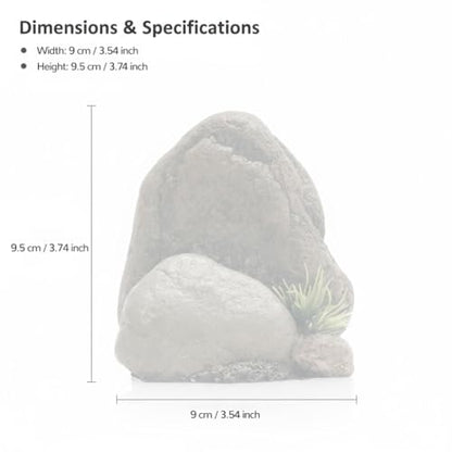 Mipukbay Small Aquarium Decor Rock, Resin Fish Tank Artificial Stone Ornament for Freshwater/Saltwater, Safe Landscape Hideout for Betta Fish, Goldfish and Aquatic Pets - size: Small