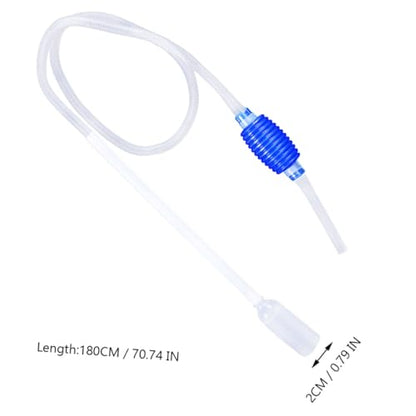 Angoily 1.7m Fish Tank Siphon Vacuum Cleaner Easy Install Aquarium Water Change Hose Gravel for Small Large Tanks Random Color
