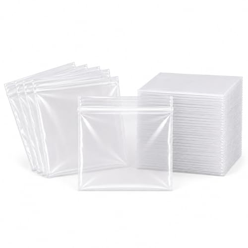 Spartan Industrial - 5” X 5” (1000 Count) 2 Mil Clear Reclosable Zip Plastic Poly Bags with Resealable Lock Seal Zipper