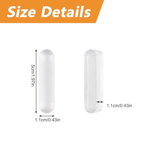 MOROBOR Self-Stick Instant Cabinet Drawer Pulls, 4pcs Clear Silicone Self-Adhesive Push Pull Handles for Dresser Cabinet Drawer Glass Doors Window - size: 1.97IN