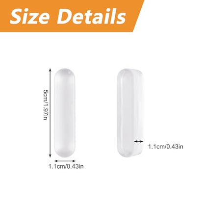 MOROBOR Self-Stick Instant Cabinet Drawer Pulls, 4pcs Clear Silicone Self-Adhesive Push Pull Handles for Dresser Cabinet Drawer Glass Doors Window - size: 1.97IN