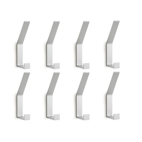 Coat Rack Hooks Wall Mounted, White 8Packs, Bath Towel Rope Hooks for Kitchen, Door, Cabinet, Bathroom, Foyers, Hallways, and Bedrooms - color: White, size: 8Packs