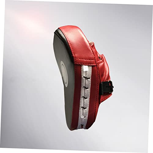 Handheld Boxing Pads Curved Taekwondo Training Mitts for MMA Kickboxing Kung Fu Durable Red Black with Enhanced Inner Padding for Strike Absorption