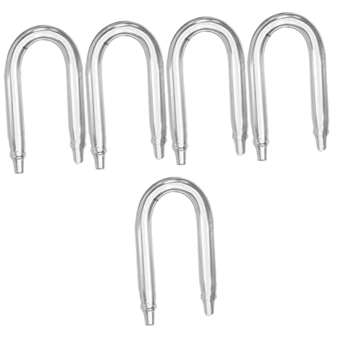 5pcs Aquarium Accessories Tube Fish Tank Glass Tubing Connector Tube for Regulator