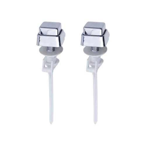 Semetall Toilet Flush Handle-Push Button Tank Handle Replacement, Side Mount Trip Lever, PVC,Set of 2 - size: Fit 1.7×1.7cm