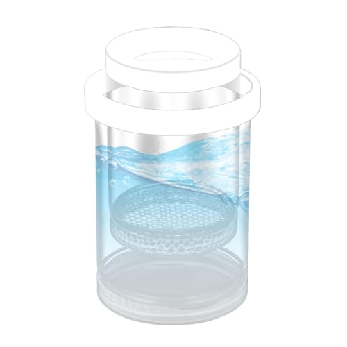 Fish Breeder Box - Clear Acrylic, Strong Suction Cups, V-Grate, Safe Fry Hatching Tank Guppy, Protects Fish, Betta Shrimp Isolation Space, Aquatic Separator Nursery | for Aquarium - color: White