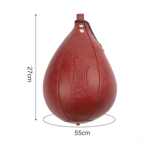 Boxing Speed Ball for Boxing Training, Hanging Punching Pear Bag, Reflex Reaction Exercise Equipment, MMA Striking Practice Tool, Home Gym Cardio Workout Gear, Microfiber Leather Speed - size: Red