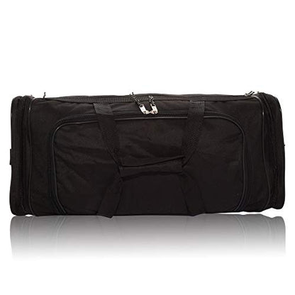 DALIX 25" Extra Large Vacation Travel Duffle Bag (Black, Grey, Navy Blue, Red, Camo) - color: Black