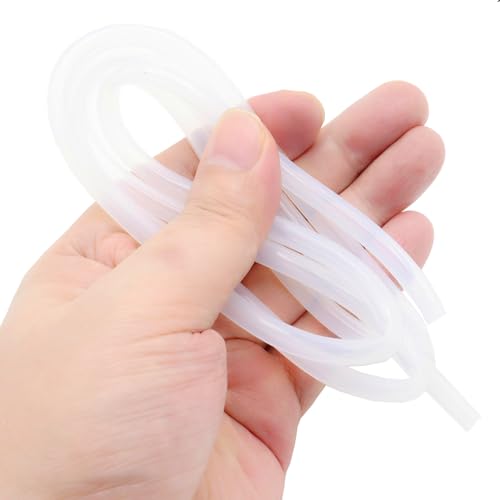Silicone Tube 5/32"(4mm) ID x 1/4"(6mm) OD Clear Flexible Silicone Rubber Tubing Water Air Hose Pipe Transparent (3.3ft / 1m；4 x 6mm) - size: 4mm ID x 6mm OD