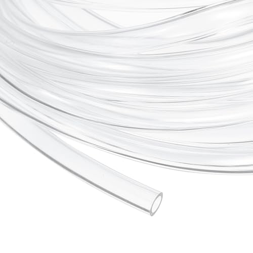 uxcell 3/16 Inch Clear PVC Tubing, 5mm ID x 7mm OD - 15ft PVC Tube Lightweight Vinyl Hose, Transparent Flexible Plastic Water Tubing for Air Oil Water Transfer Aquarium Irrigation - size: 5mm ID x 7mm OD