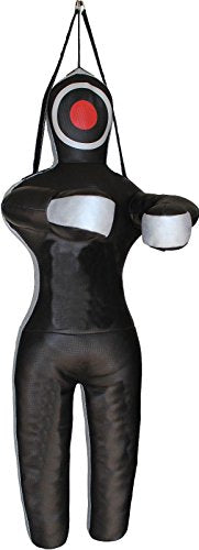 Bestzo MMA Jiu Jitsu Judo Punching Bag Grappling Dummy Canvas Black Standing Position -Unfilled - size: 48 inches (4 ft)