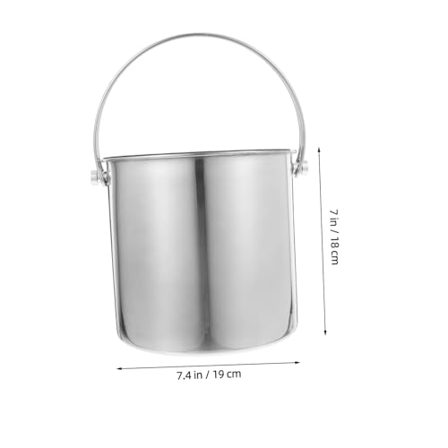 Portable Insulated Ice Bucket with Lid Multi-Function Wine Cooler for Parties and Outdoor Events Capacity Stainless Steel Drink Container